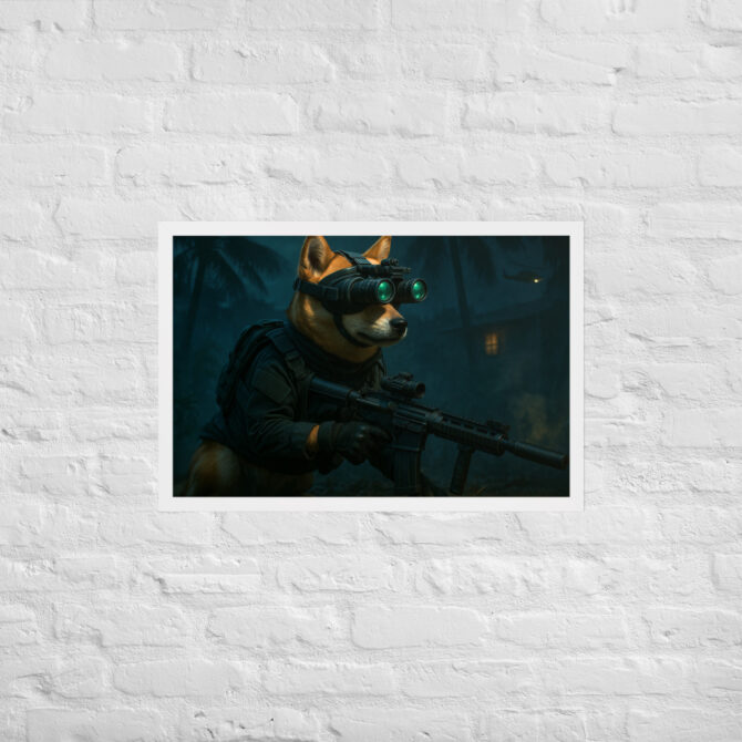 Custom SEAL Team 6 Pet Portrait – Military Framed Poster - Image 9