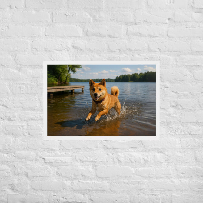 Swimming Lake Pet Portrait – Splash Champion Poster - Image 9