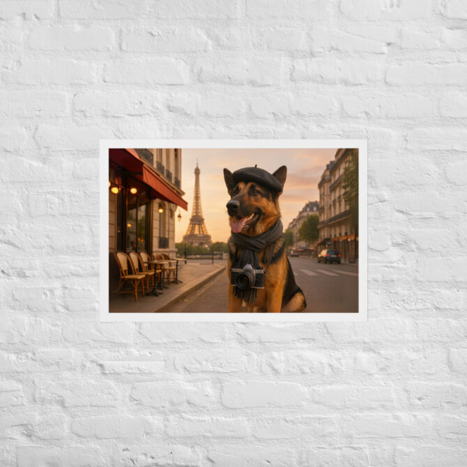 Paris Vacation Pet Portrait – Custom Travel Art Poster - Image 9