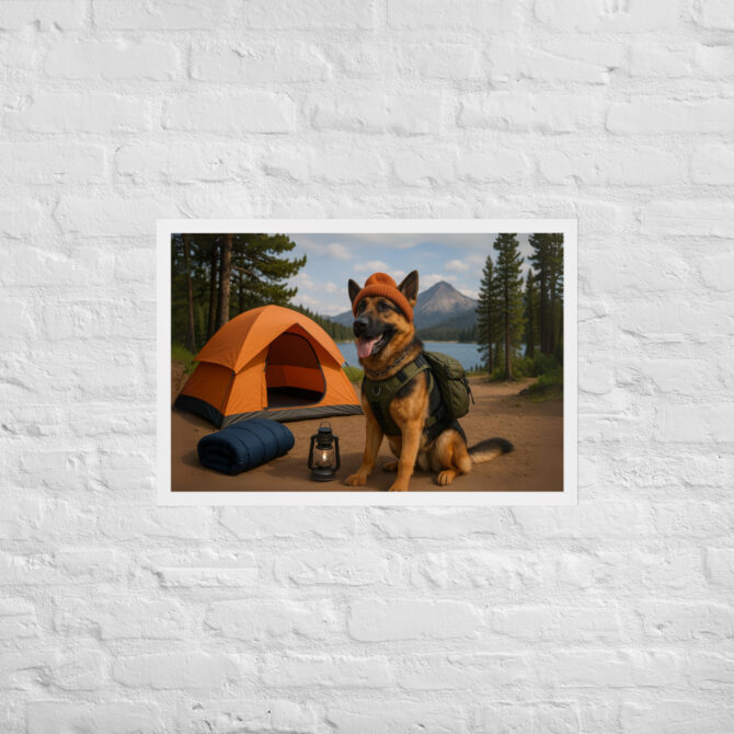 Camping Tent Hero Custom Pet Poster – Framed Artwork - Image 9