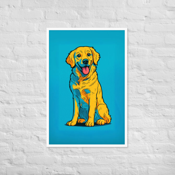 Bold Comic Book Style Pet Portrait – Custom Framed Poster