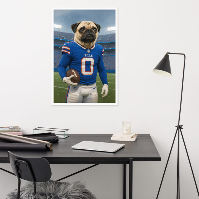 Custom Buffalo Bills Pet Portrait – Framed Poster Art - Image 8