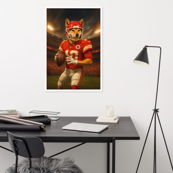 Kansas City Chiefs Custom Pet Portrait – Framed Poster - Image 8