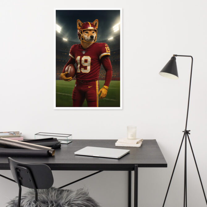 Custom Washington Commanders Pet Portrait Poster – Framed Artwork - Image 8