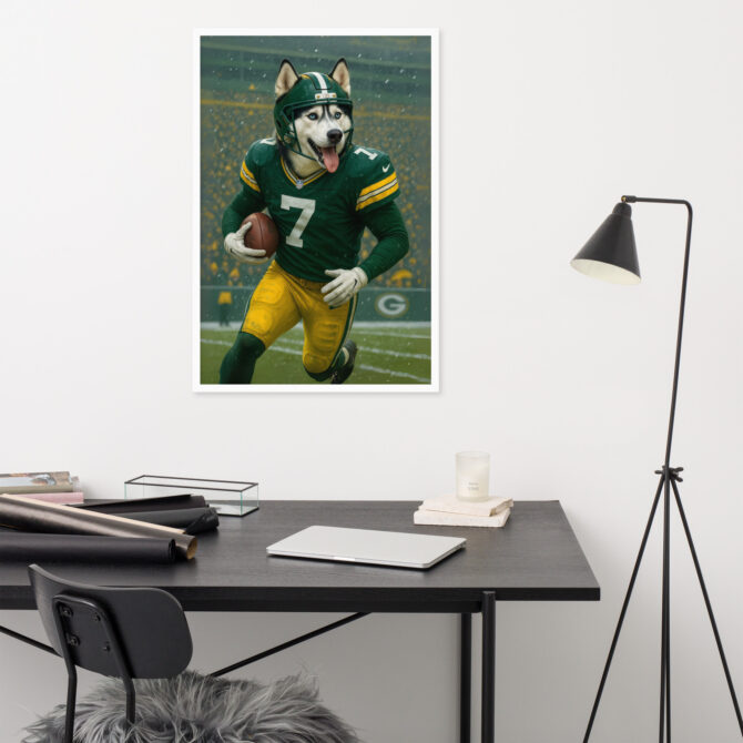 Custom Green Bay Packers Pet Portrait – Framed Poster - Image 8