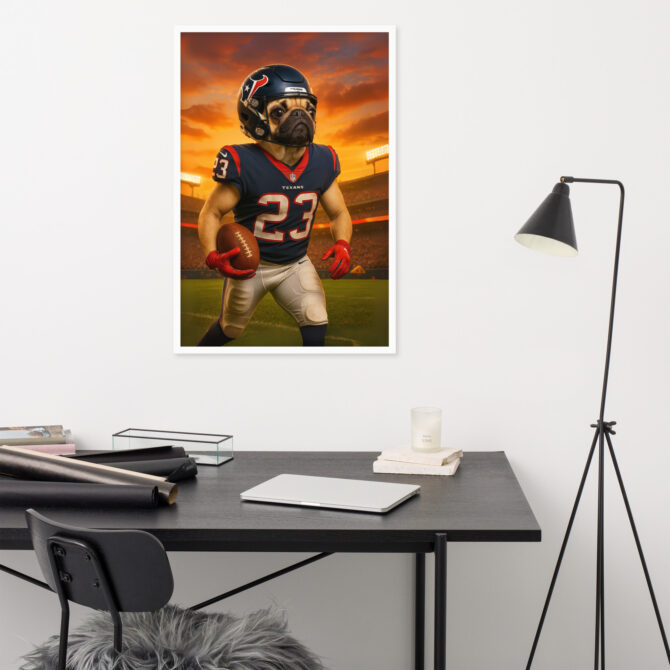 Houston Texans Pet Portrait – Custom Framed Poster Art - Image 8