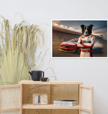 Custom NASCAR Pet Portrait – Team Penske Mustang Poster