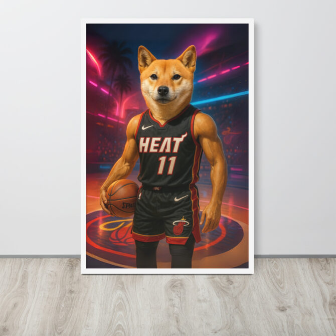 Miami Heat Pet Portrait – Custom Framed Basketball Poster - Image 8