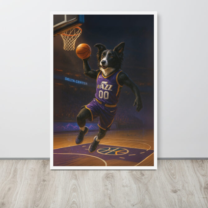 Utah Jazz Custom Pet Basketball Portrait – Slam Dunk Poster - Image 8