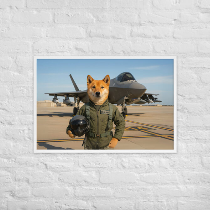 Fighter Jet Pet Portrait – F-35 Pilot Custom Poster - Image 10