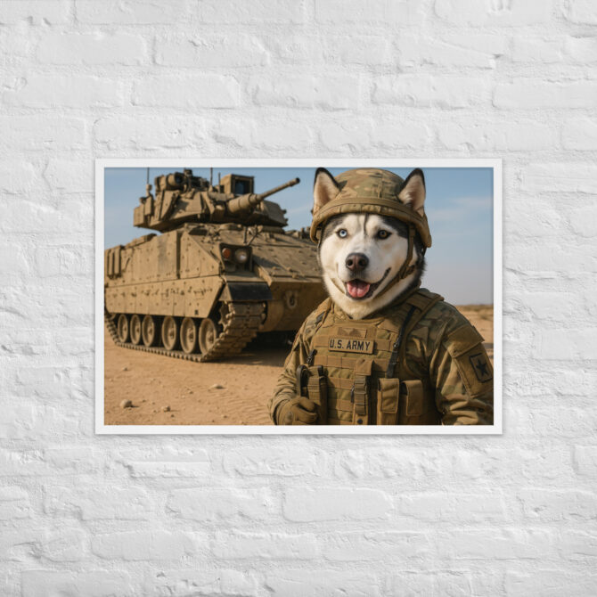 Bradley Tank Dog Operator – Custom Military Pet Art - Image 10