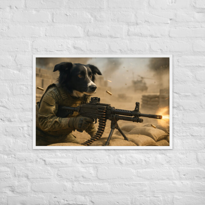 Machine Gun Defender Dog – Custom Military Pet Poster - Image 10