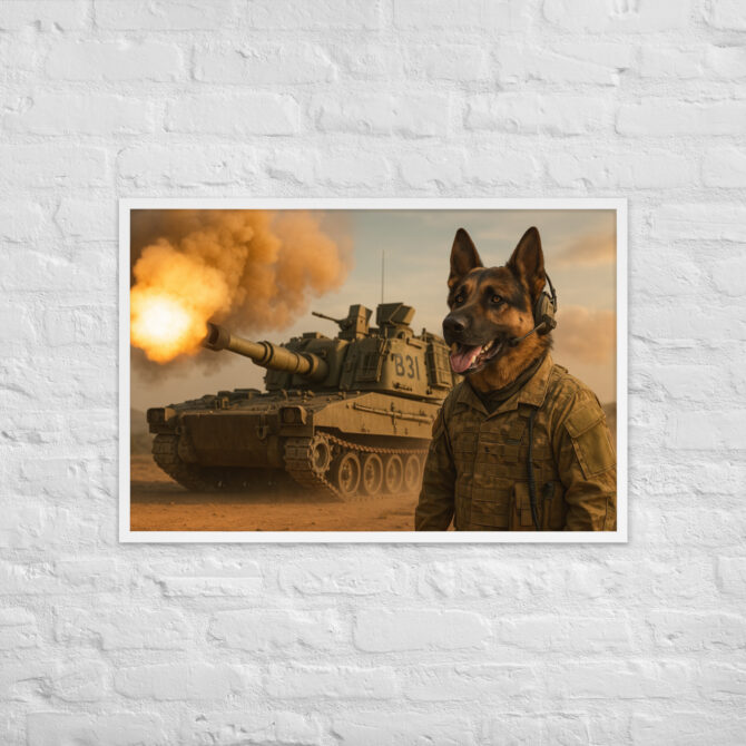 M109A6 Paladin Pet Portrait – Custom Army Art Poster - Image 10