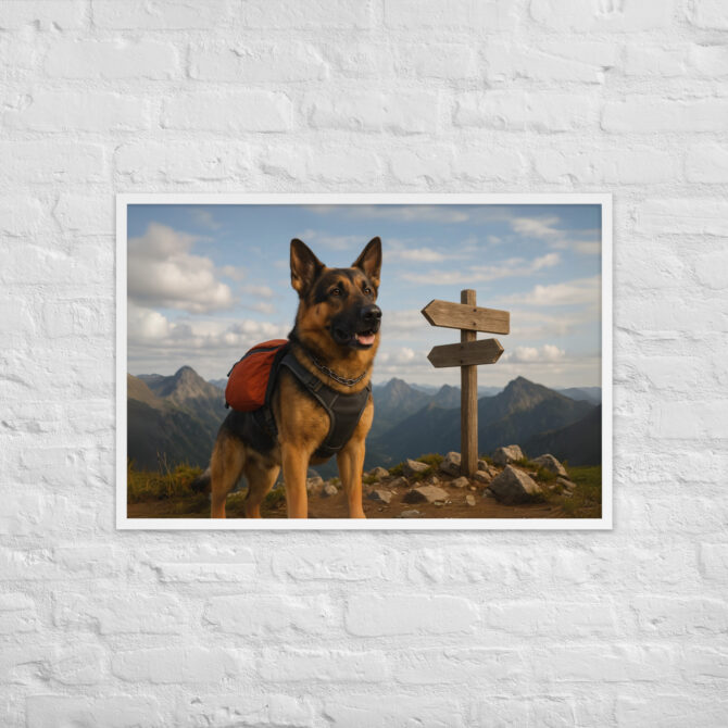 Custom Hiking Pet Portrait – Mountain Summit Victory Poster - Image 10