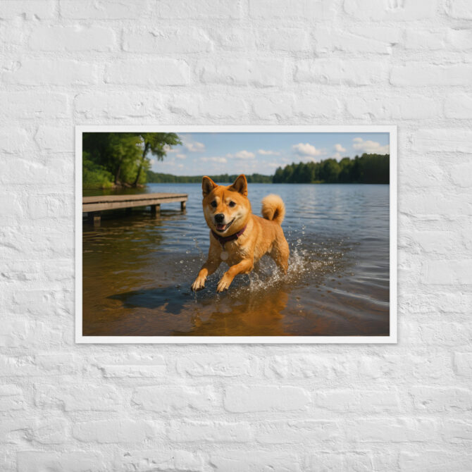 Swimming Lake Pet Portrait – Splash Champion Poster - Image 10