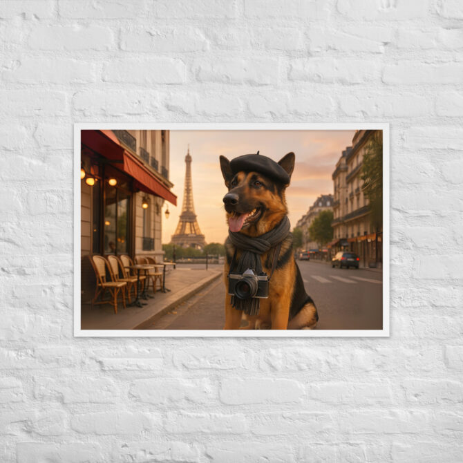 Paris Vacation Pet Portrait – Custom Travel Art Poster - Image 10