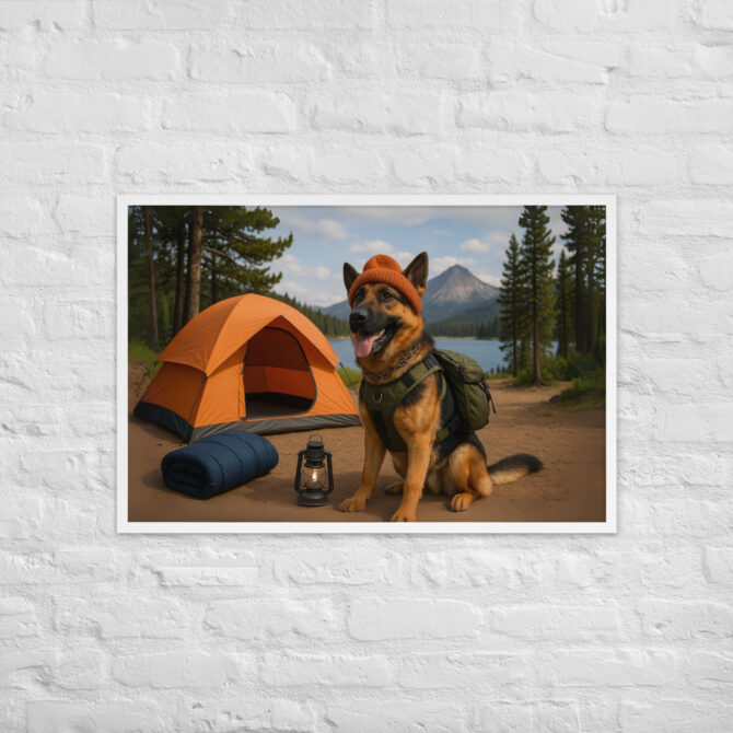 Camping Tent Hero Custom Pet Poster – Framed Artwork - Image 10