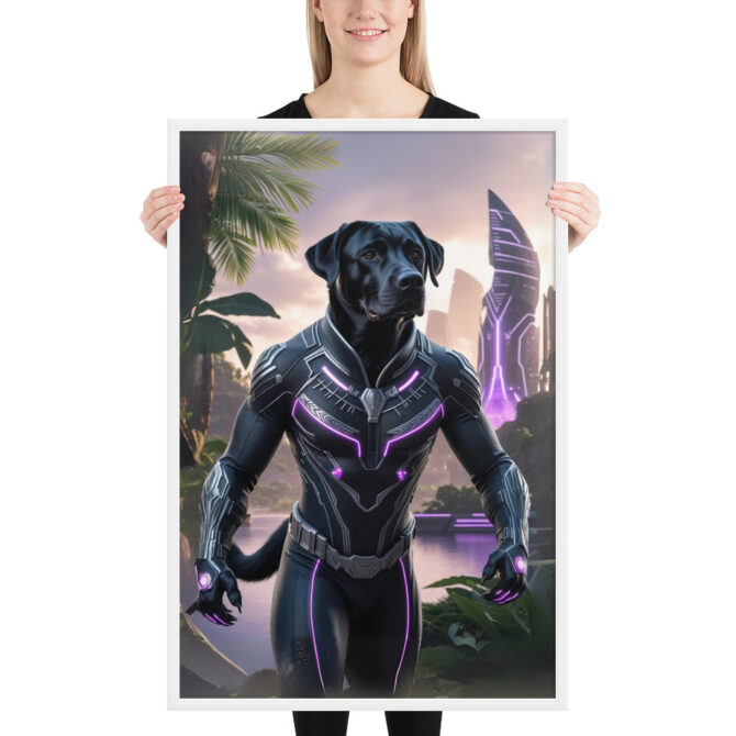Black Pawnther – Custom Superhero Pet Portrait Poster - Image 6