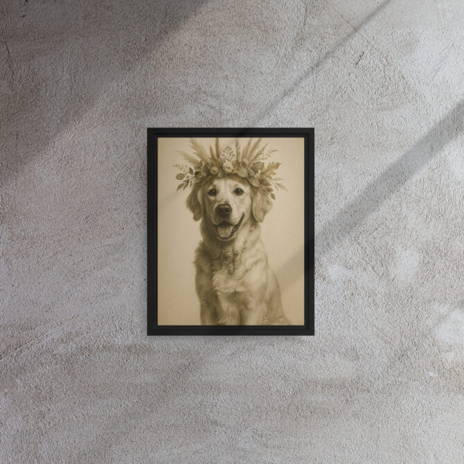 Dried Out Pet Portrait – Custom Floral Canvas Wall Art - Image 2