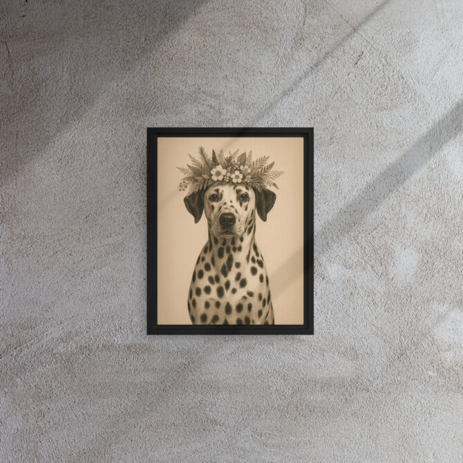 Foliage Floral Pet Portrait on Canvas – Custom Animal Art - Image 2