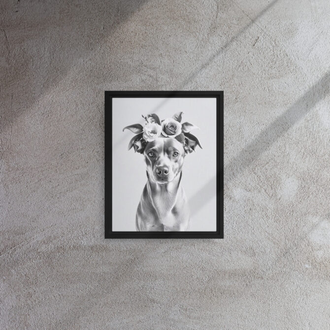 Full Bloom Floral Pet Portrait – Custom Canvas Print - Image 2