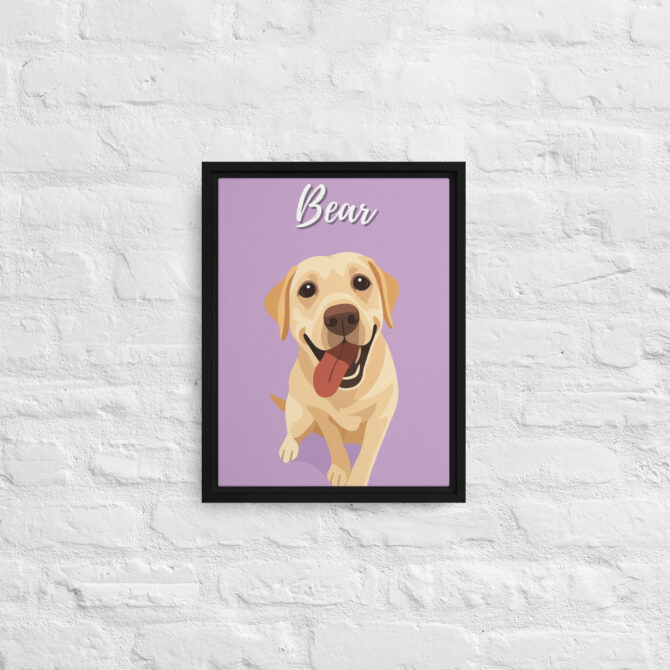 Custom Modern Pet Portrait – Minimalist Vector Canvas - Thistle - Image 3