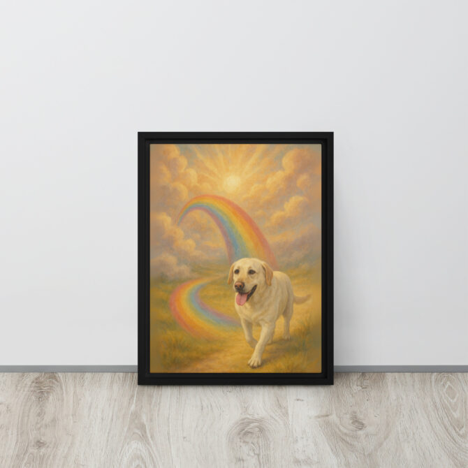Rainbow Bridge Pet Memorial – Custom Framed Portrait - Image 3