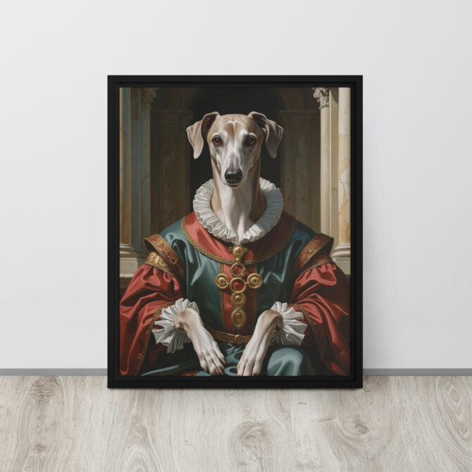 Dogmedici the Magnificent – Custom Renaissance Pet Portrait on Framed Canvas - Image 4