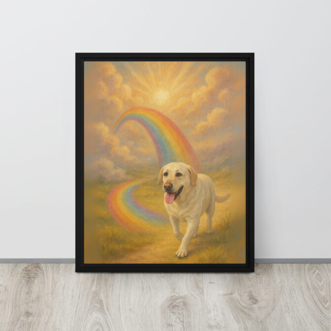 Rainbow Bridge Pet Memorial – Custom Framed Portrait - Image 4