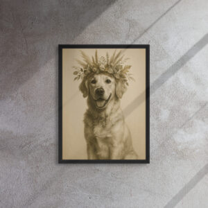 Dried Out Pet Portrait – Custom Floral Canvas Wall Art