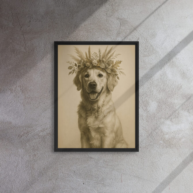 Dried Out Pet Portrait – Custom Floral Canvas Wall Art