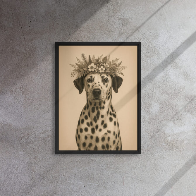Foliage Floral Pet Portrait on Canvas – Custom Animal Art - Image 3