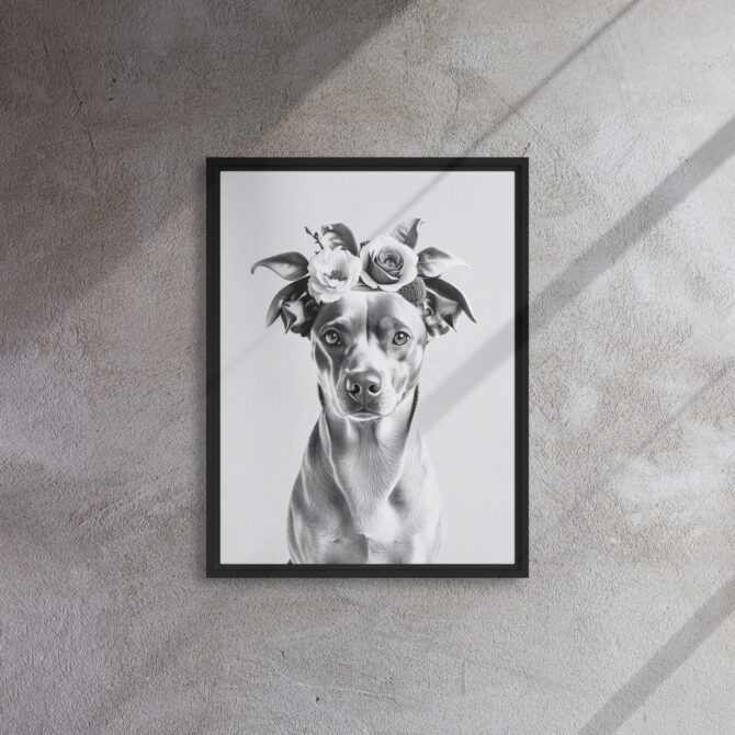 Full Bloom Floral Pet Portrait – Custom Canvas Print - Image 3