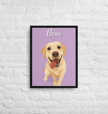 Custom Modern Pet Portrait – Minimalist Vector Canvas - Thistle
