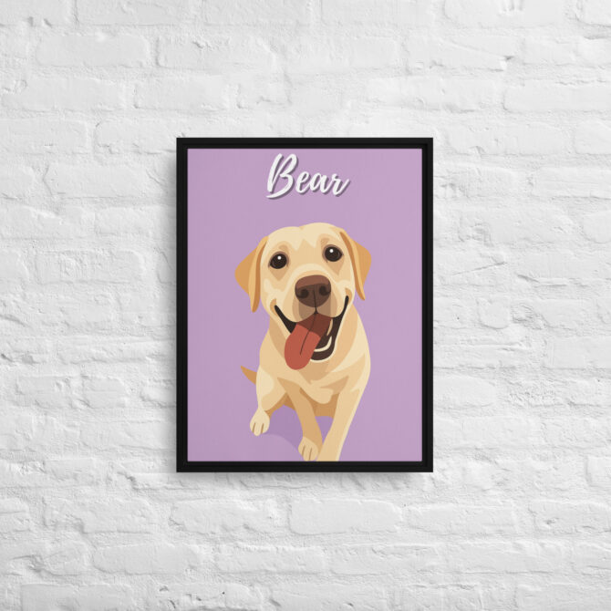 Custom Modern Pet Portrait – Minimalist Vector Canvas - Thistle