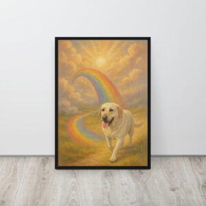 Rainbow Bridge Pet Memorial – Custom Framed Portrait
