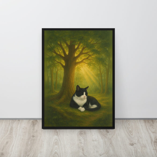 Custom Pet Memorial – Eternal Forest Framed Canvas