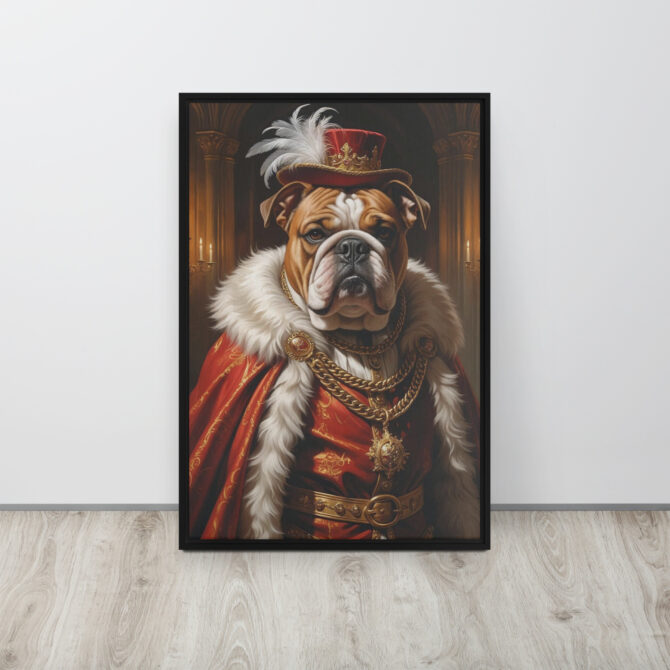 Custom Renaissance Pet Portrait – King Henry VIII Canvas