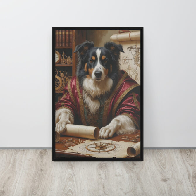 Leonardog da Vinci – Custom Renaissance Pet Portrait on Framed Canvas - Image 4