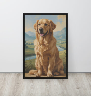 The Doga Lisa – Custom Renaissance Pet Portrait on Framed Canvas