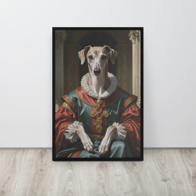Dogmedici the Magnificent – Custom Renaissance Pet Portrait on Framed Canvas - Image 5