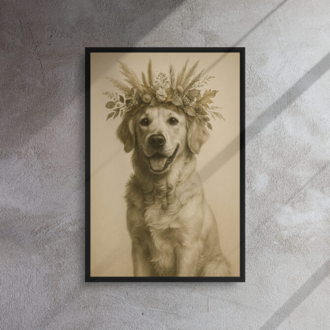 Dried Out Pet Portrait – Custom Floral Canvas Wall Art - Image 3