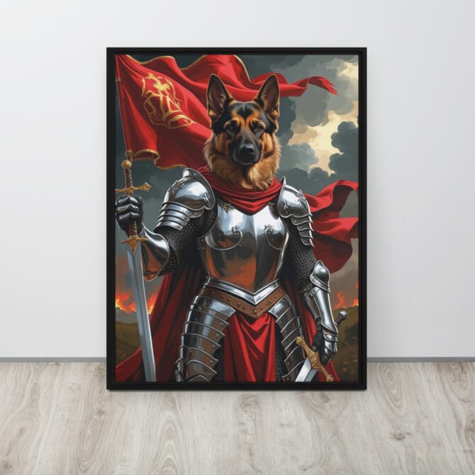 The Fearless Joan of Bark – Custom Renaissance Pet Canvas - Image 3