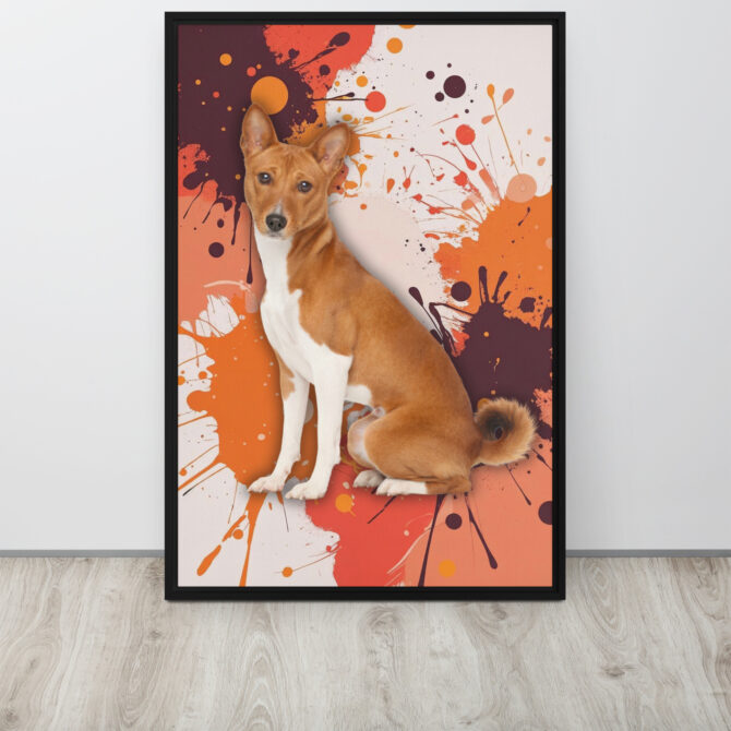 Color-Boom Pet Portrait – Orange Canvas (Framed) - Image 7