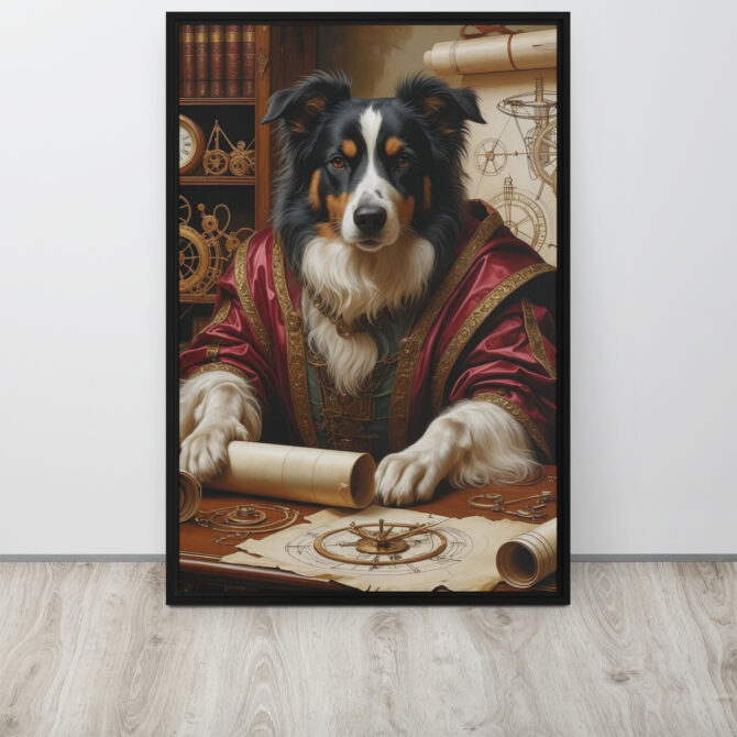 Leonardog da Vinci – Custom Renaissance Pet Portrait on Framed Canvas - Image 6