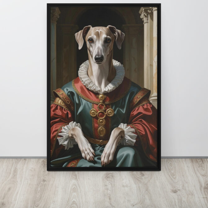 Dogmedici the Magnificent – Custom Renaissance Pet Portrait on Framed Canvas - Image 6