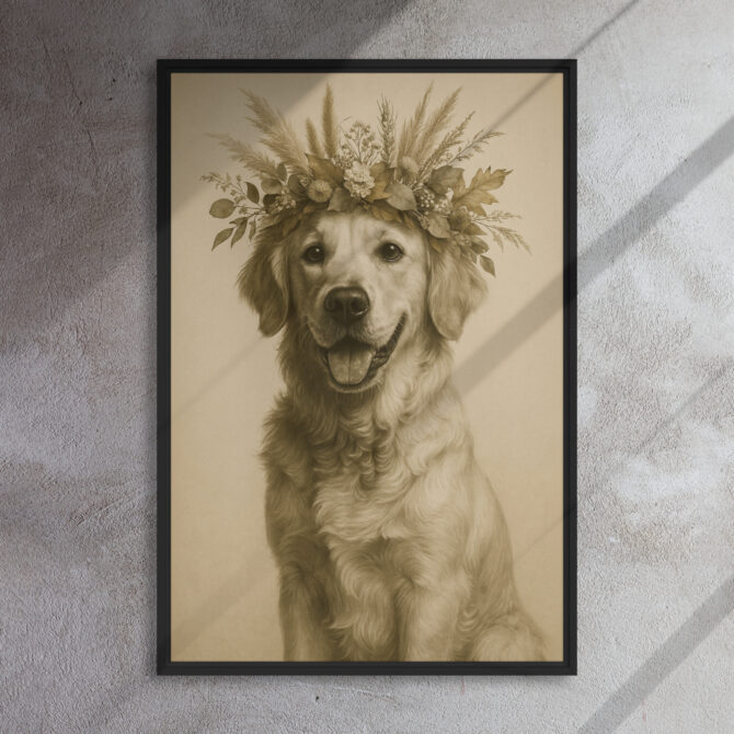 Dried Out Pet Portrait – Custom Floral Canvas Wall Art - Image 4