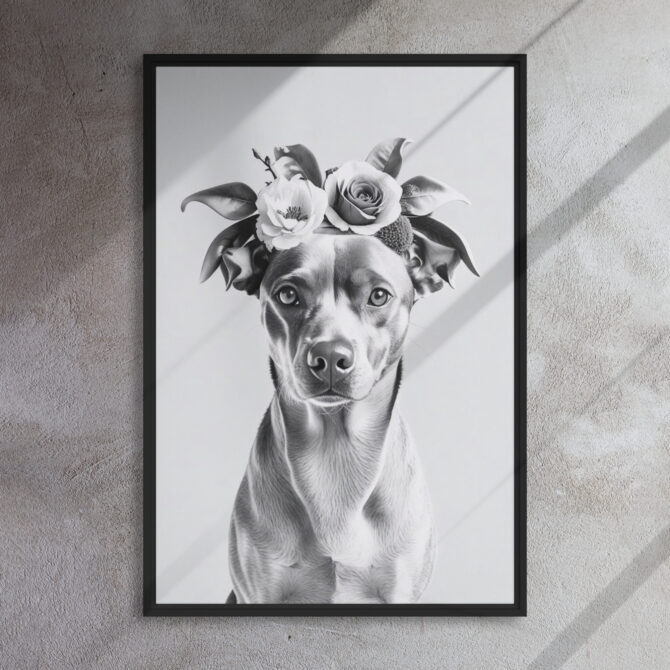 Full Bloom Floral Pet Portrait – Custom Canvas Print - Image 5