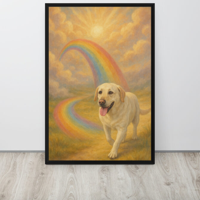 Rainbow Bridge Pet Memorial – Custom Framed Portrait - Image 5