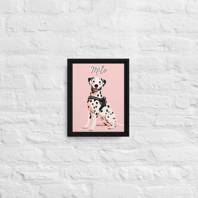 Custom Modern Pet Portrait – Minimalist Vector on Canvas - Cherry Blossom - Image 2